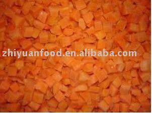 Frozen carrot dices