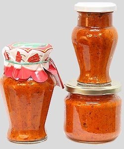 Ajvar canned vegetable