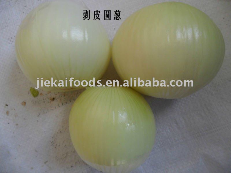 peeled yellow  onion