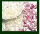 fresh onion: Slivered