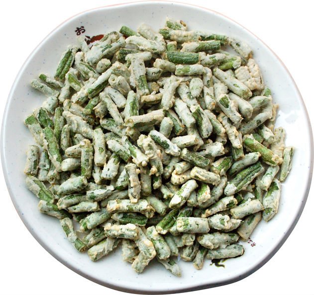 vacuum fried tempura green beans