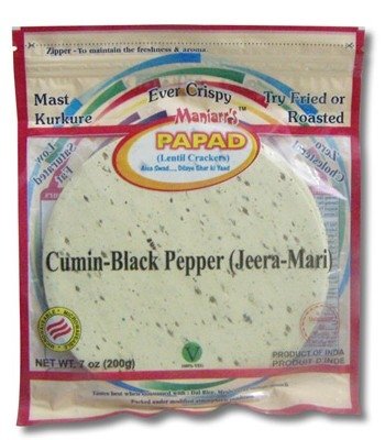snacks - Papad Cumin-Pepper (Jeera-Mari)