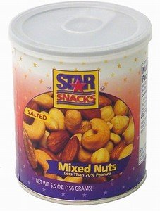 STARSNACKS  MIXED   NUTS   SALTED  5.5oz