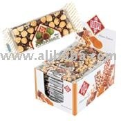 Tasty bar with dried fig paste and hazelnuts