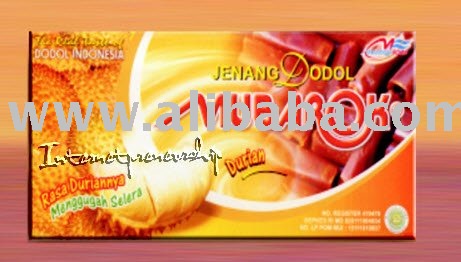 Jenang Dodol (Soft Cake) Mubarok with Flavors: Durians (Indonesian Traditional Soft Cake)