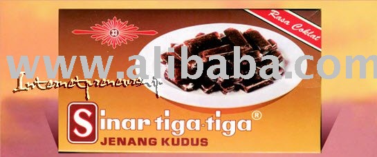 Jenang Sinar Tiga Tiga (Soft Cake) with Flavors: Chocolate (Indonesian Traditional Soft Cake)