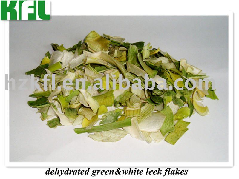 dehydrated green white leek flakes