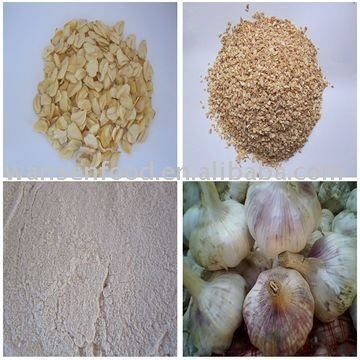 dehydrated white garlic flakes
