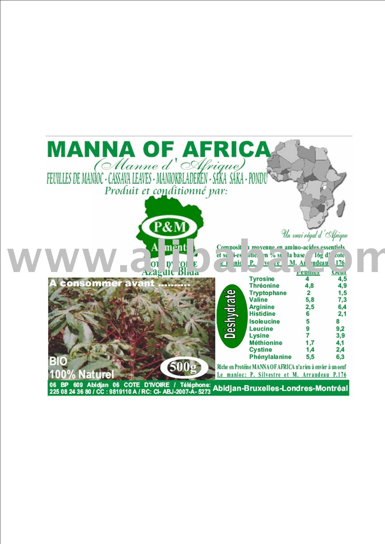 Manna Of Africa,Dehydrated Cassava Leaves