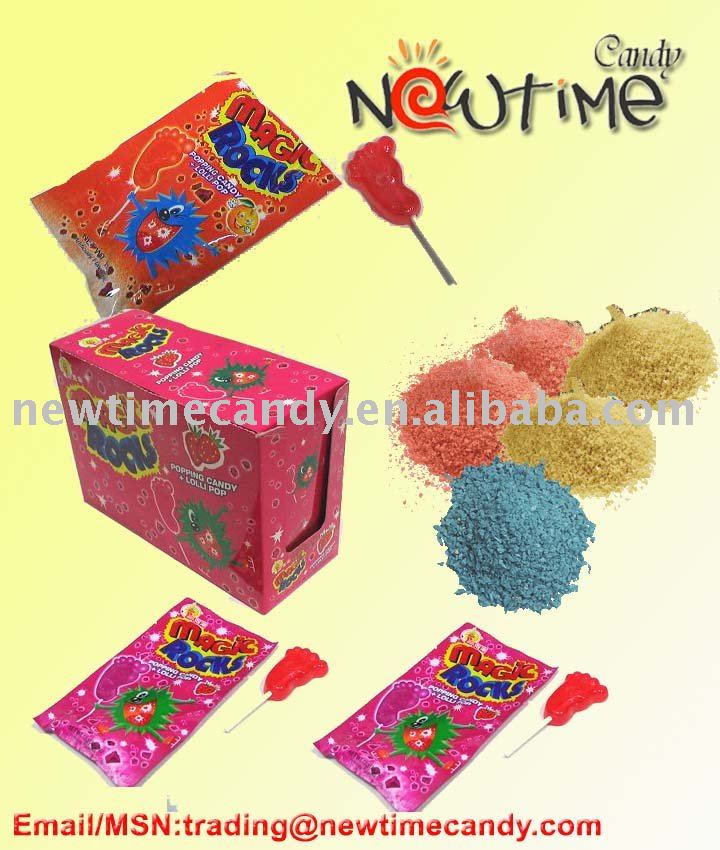 Popping Candy with lollipop