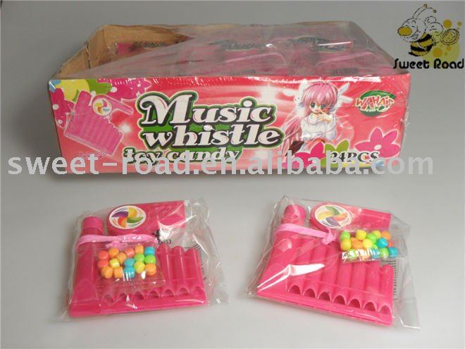 Music whistle candy toy candy