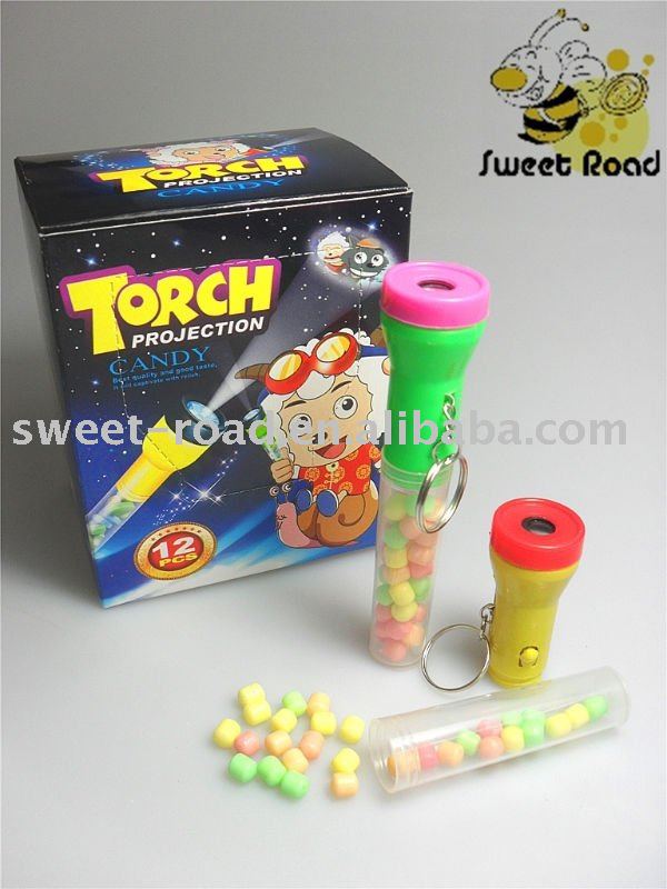  Torch  Projection Flashlight Candy Toy