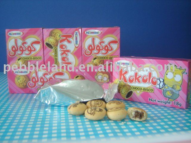 Biscuit Filled With chocolate candy