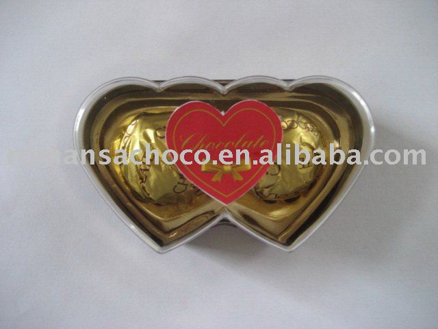 H-050 twin heart Chocolate