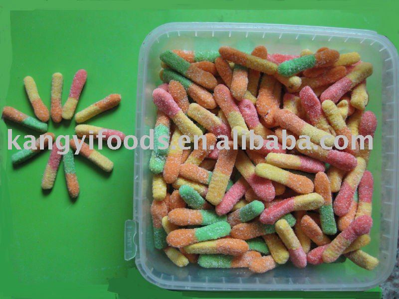 sour worm gummy candy