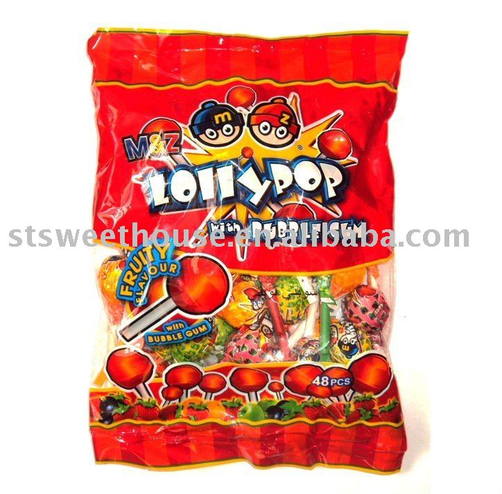 orange fruit bubble gum lollipop products,China orange fruit bubble gum ...