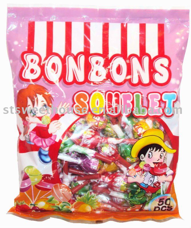 Fruit  colored   lollipop   sticks 