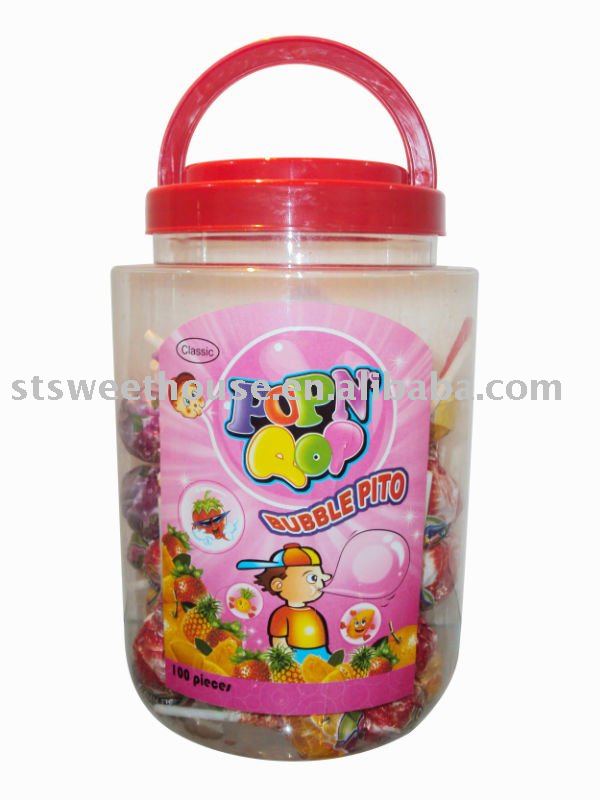 fruit gum lollipop