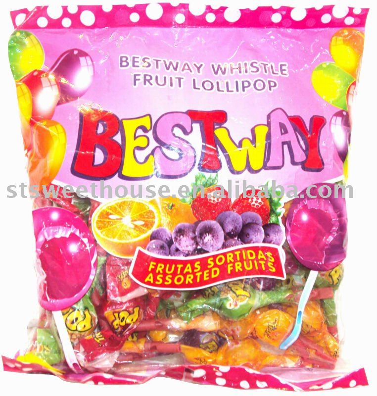 Fruit  plastic  lollipop  stick s