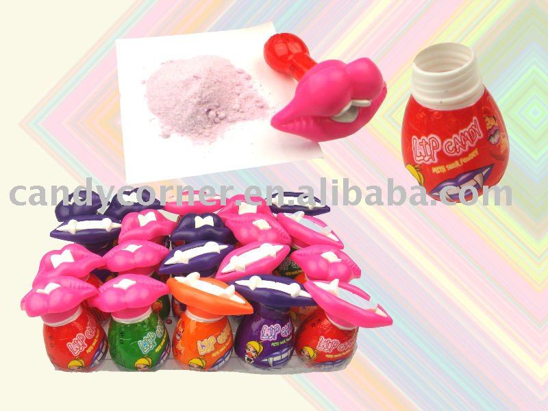 sour powder teeth lollipop