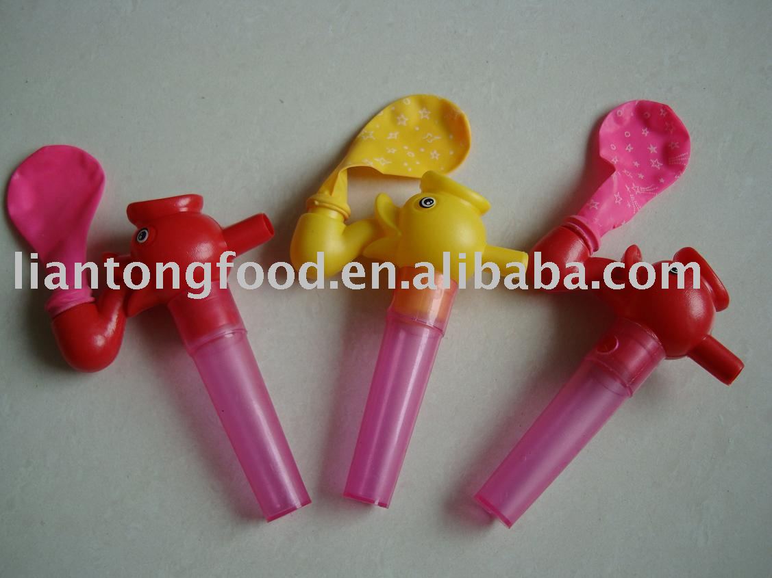 Duck toy light candy with whistle