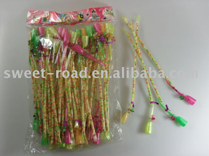 Finger nail straw toy candy