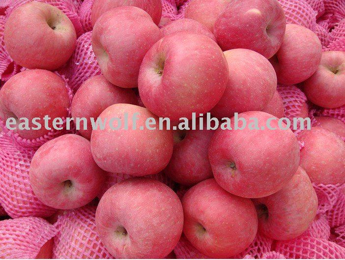 Fresh fuji apple,blush red.