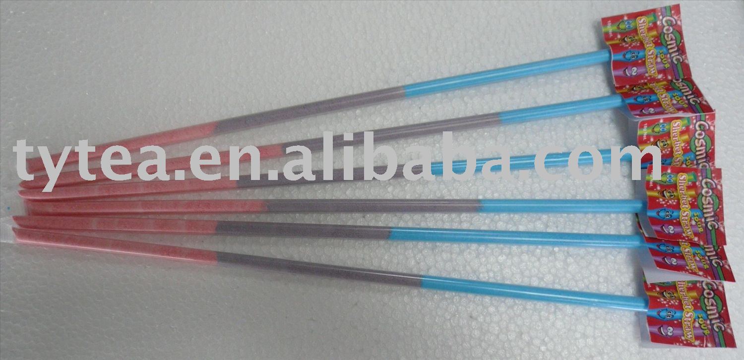  sour   candy  powder  straw 
