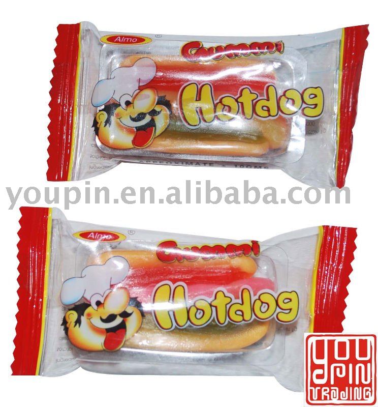 Hotdog Shaped Gummy Candy