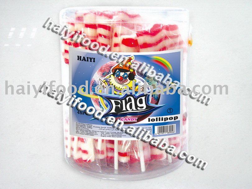 flag lollipop stick candy