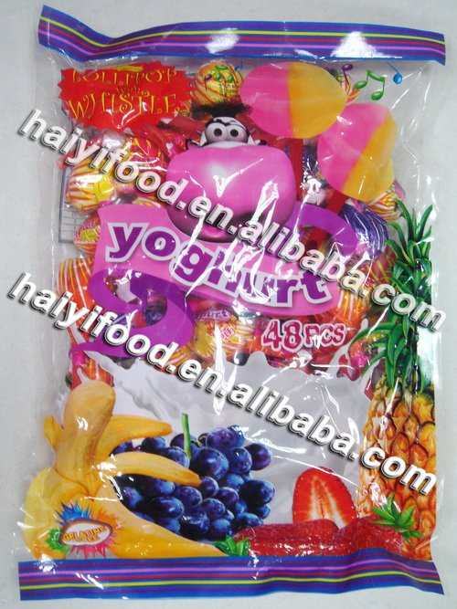 Yogurt Fruit Lollipop With Whistle