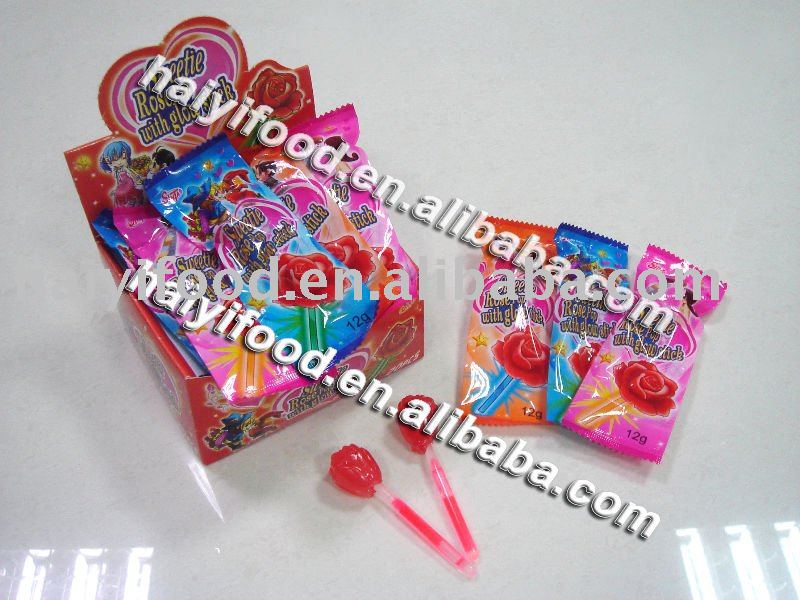 sweetie rose pop with glow stick