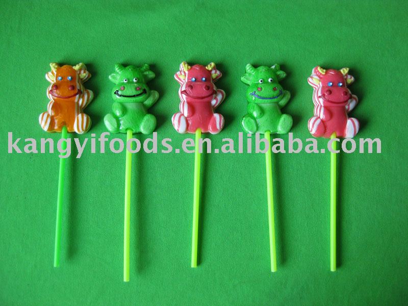 22g colorful bull shape lollipop