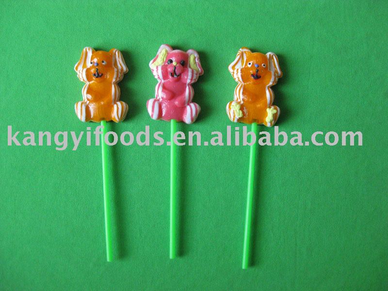 18g Colorful dog shape lollipop