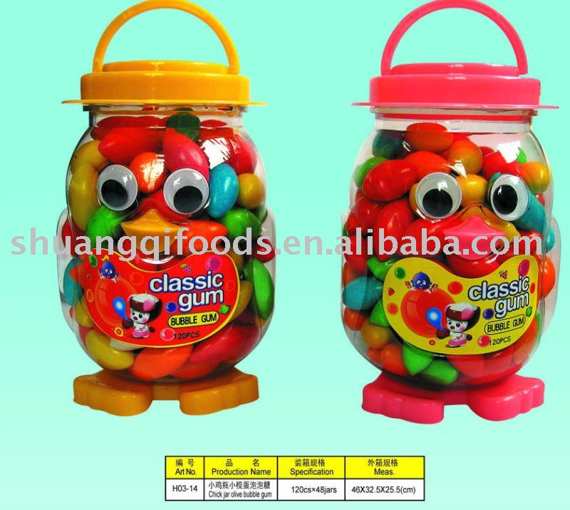 Chick Jar Olive Bubble Gum,China BALL HEAD price supplier - 21food