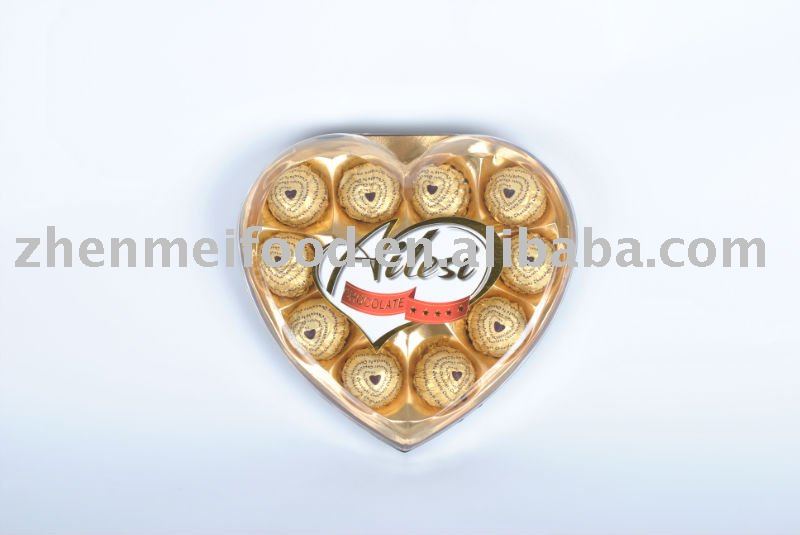 10 PCS Heart Shape  compound Chocolate packing in gift box candy good tasty