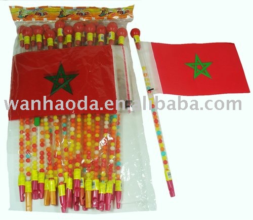 Flagstick With Whistle Toy Candy