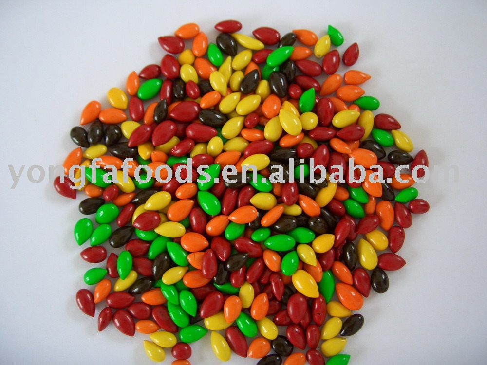 Multi-colour sunflower seed chocolate