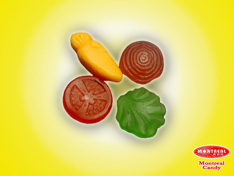 Vegetable shape gummy candy
