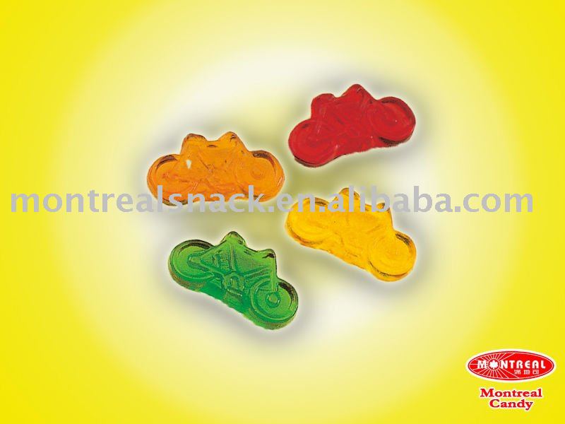 Bicycle shape fruity jelly candy