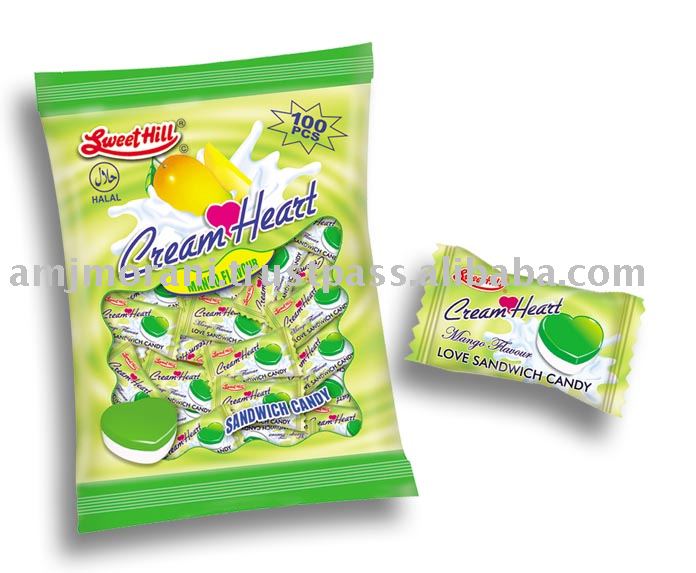 Cream Heart Mango Candy (Bag / Box)