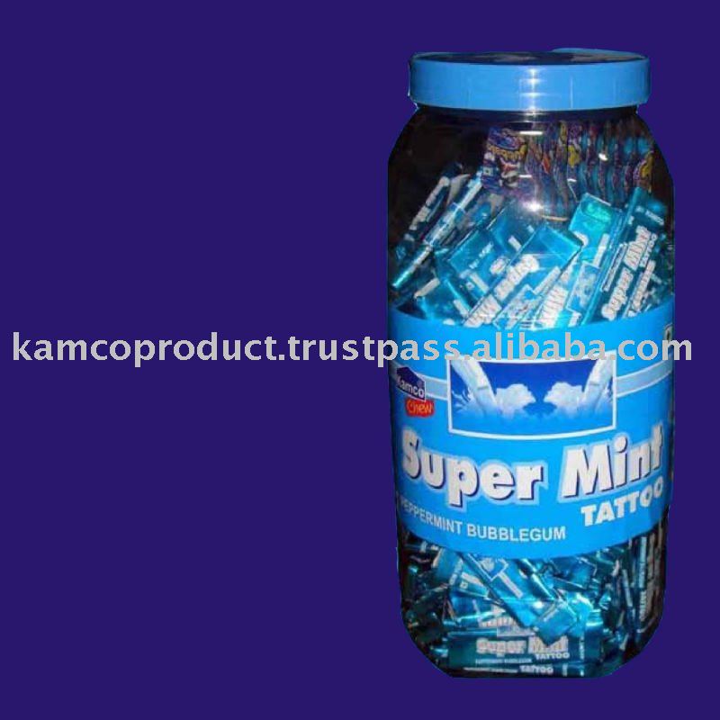 SUPER MINT TATTOO BUBBLE GUM,India price supplier - 21food