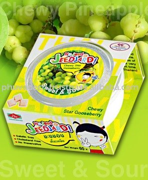 Chewy Star Gooseberry candy