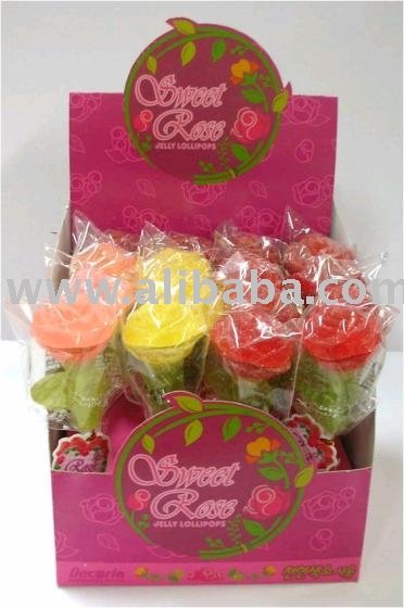 Rose Jelly  Lollipop s event bouquet sweet  soft   candy 