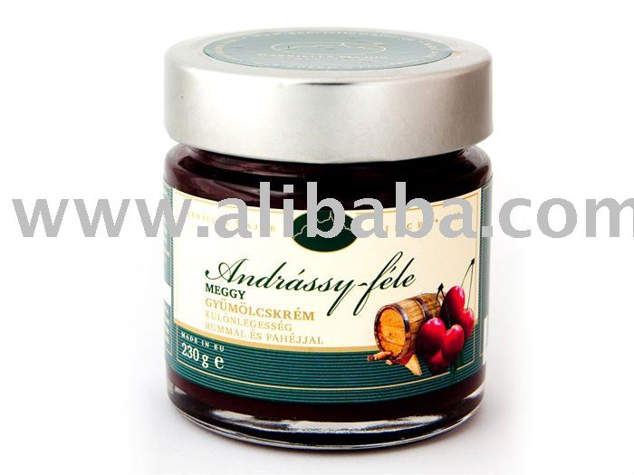 cherry cream with rum in 230 g bottle