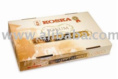 Turkish delight  in a  cardboard   box 