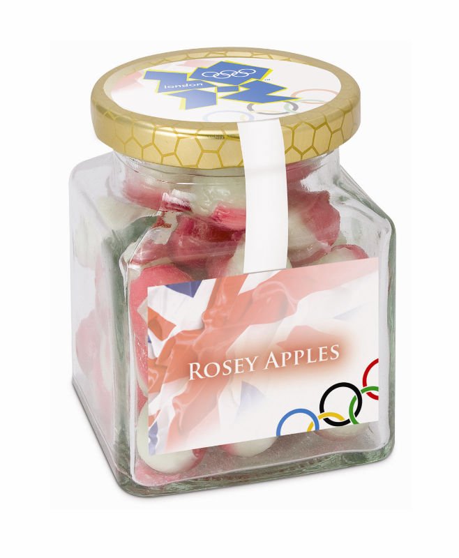 Personalised Square Glass Sweet Jar