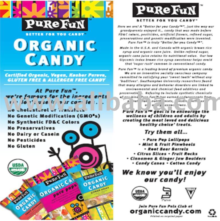 CERTIFIED ORGANIC CANDY KOSHER VEGAN GLUTEN FREE CANDY