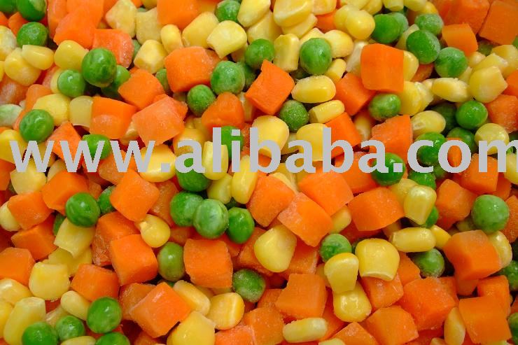 Frozen mixed vegetables(peas, corn, carrot dices)