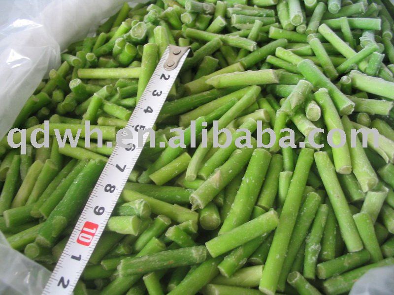 Frozen green asparagus cut